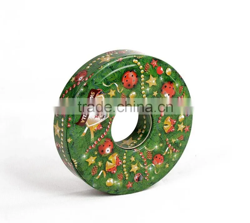 Beautiful gifts circinate shape tin box gift tin box
