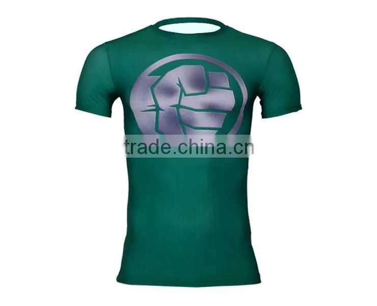 New Arrival Men Marvel Superhero Compression T Shirt Quick Dry Running Gym Fitness Tights for Male