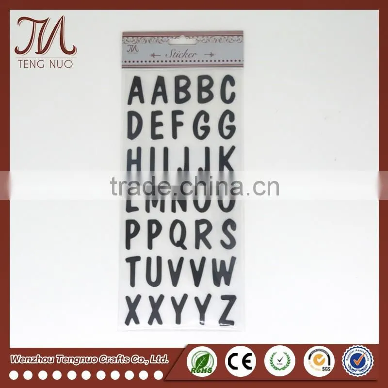 Custom DIY Cardboard Alphabet Sticker, Gold&Sliver Foil Stickers