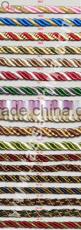 13mm Polyester Cords with Lip for Sofa