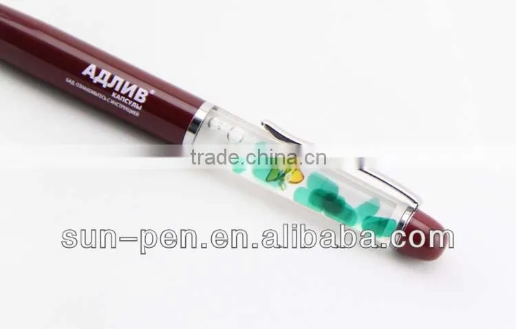Promotional LED Ballpoint Pen With Liquid Inside