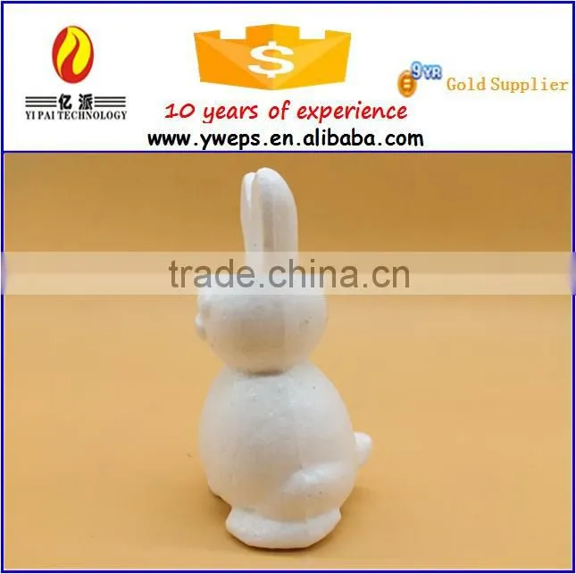 Mini easter bunny decoration/plastic easter rabbit/styrofoam animal model