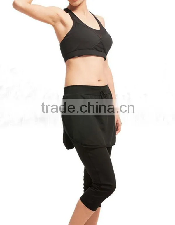 fitness balck Yoga suit, bodybuliding suit for women