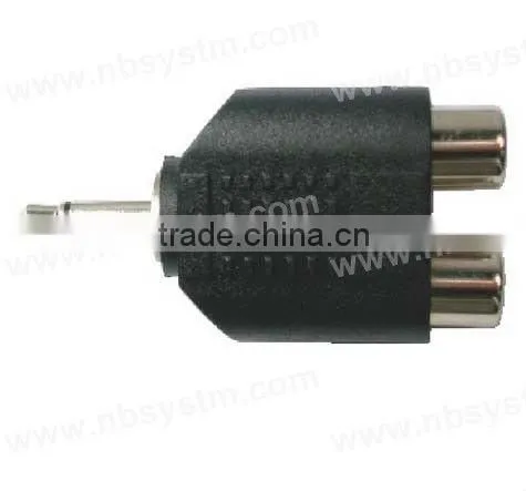 3.5mm mono plug to 2RCA jack adaptor