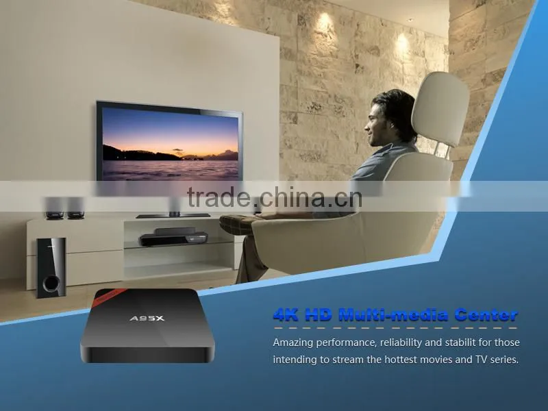 Cloudnetgo 2016 Hot Sale Amlogic S905 Android 6.0 Quad Core 2g/8g Kodi 16.1 4k Tv Set Top Box A95X TV box