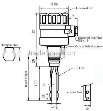 Turning fork level Switch