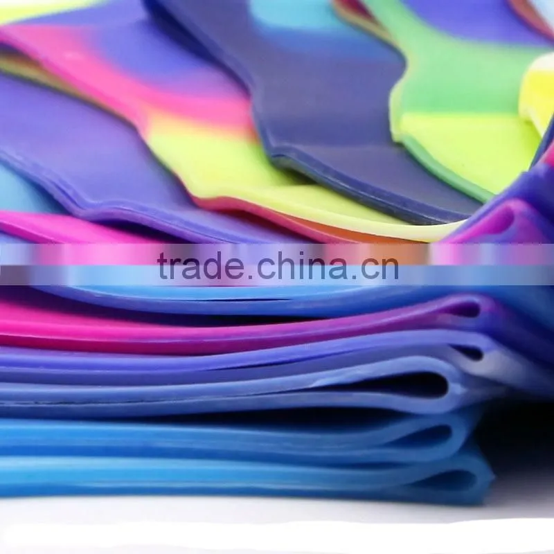 Chinese design your own swim cap with custom printing free art work,Colorful printing silicon swimming cap