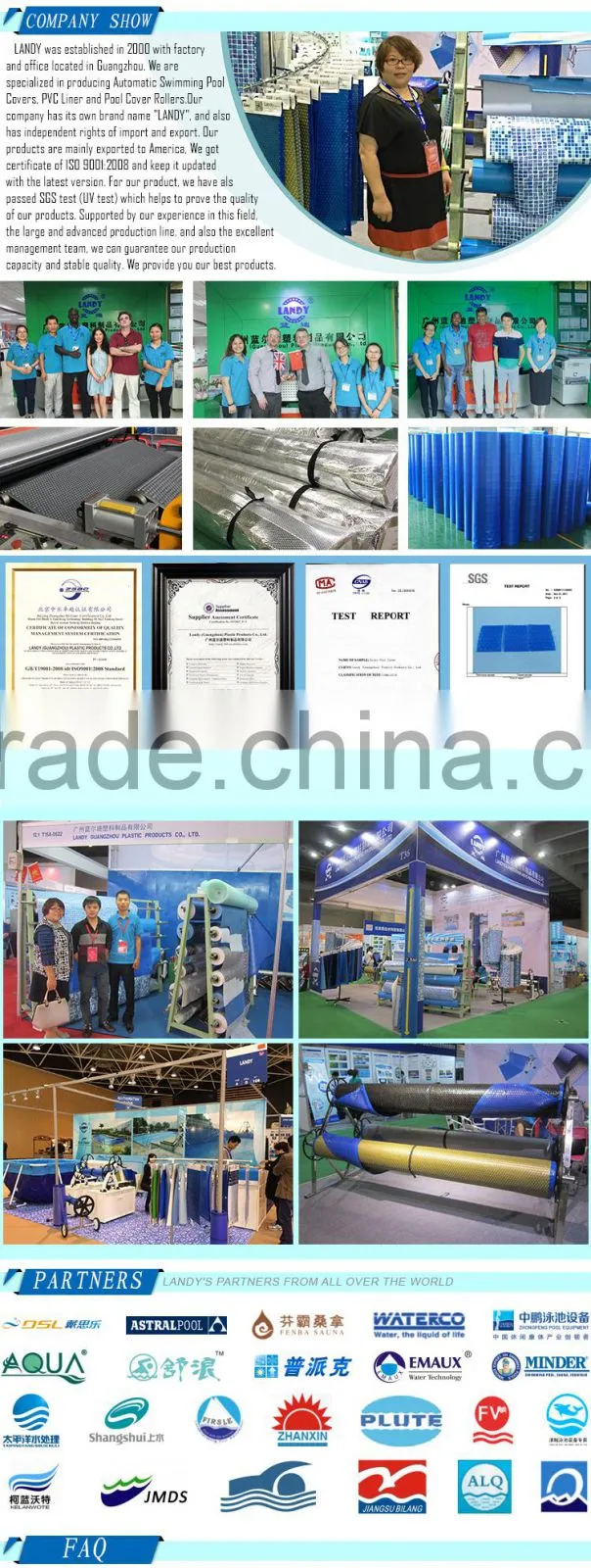 Exclusive distribution hard plastic pool cover