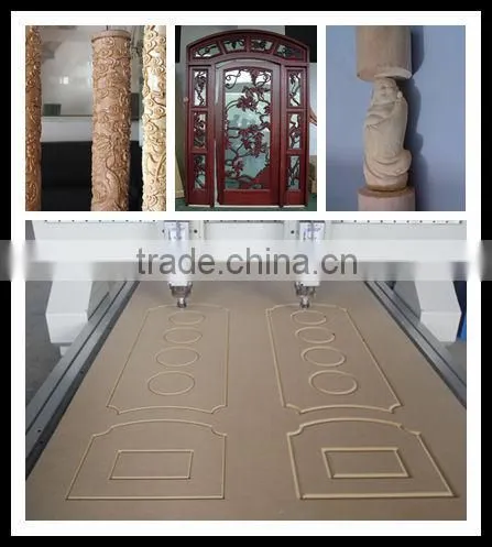 CNC Engraving Machine With 2 Air Cooling Spindles/Vacuum Table/DSP Control ZK-1325-2