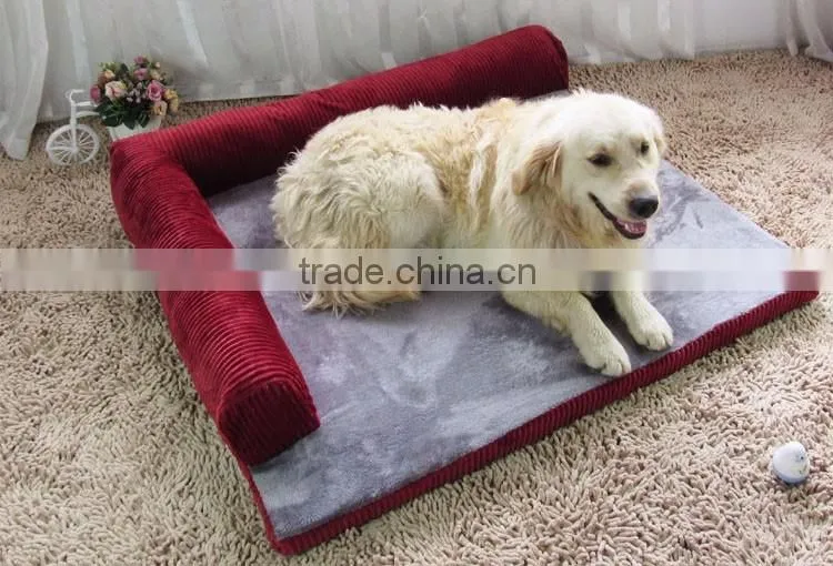 High quality corduroy luxury pet dog bed wholesale