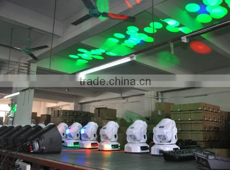 Stage moving head lights 75w 8 color 7 rotation gobo spot moving head 3 facet prism