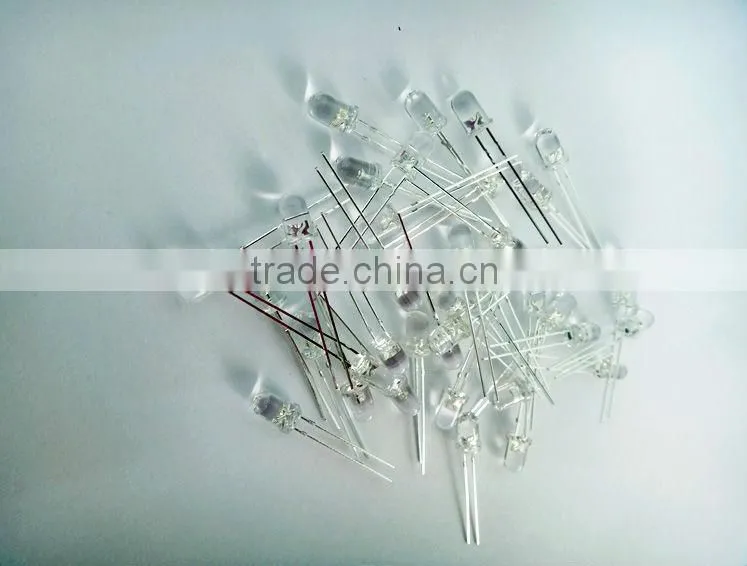 red 5mm strawhat led clear