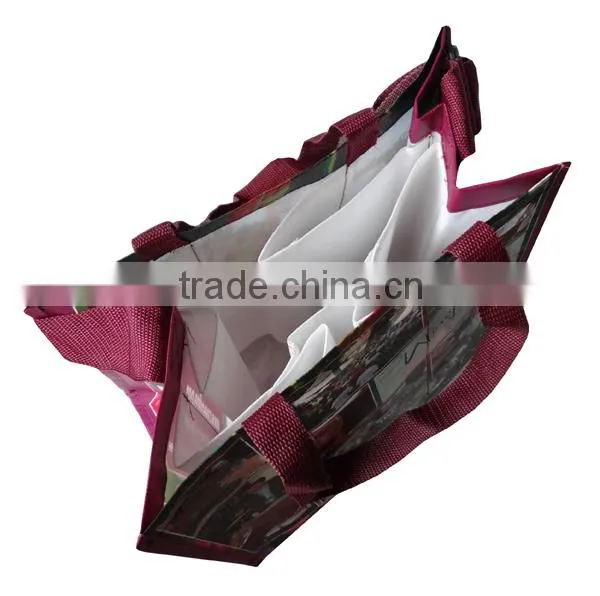 Laminated non woven bag,non woven six bottle wine bag
