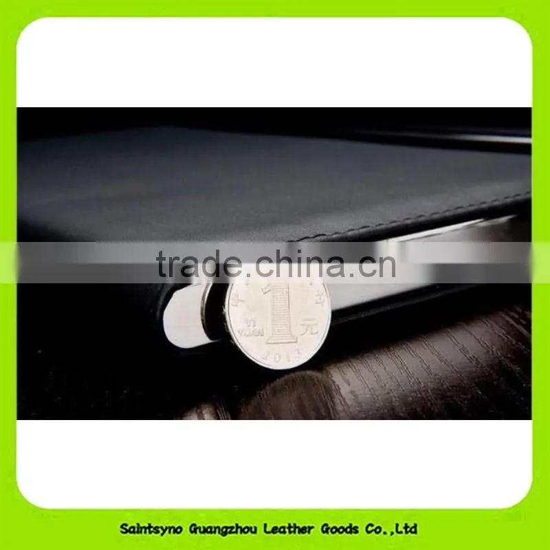 high quality eco friendly hard cover leather a4 conference folder black
