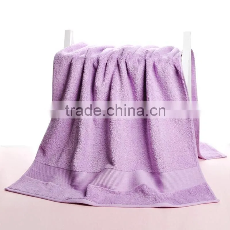 100% cotton plain dyed dobby terry bath towel