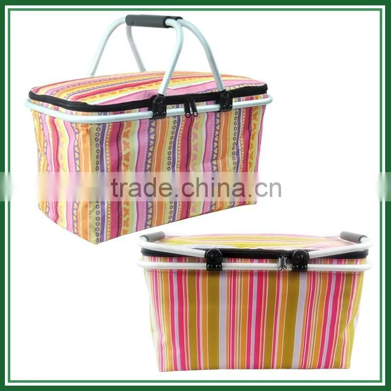 Insulated collapsible picnic cooler bag