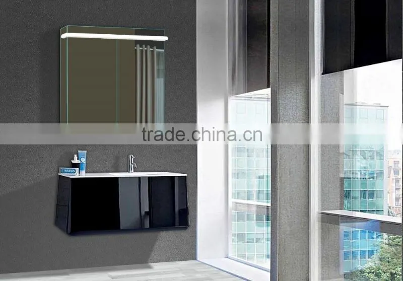 Lamxon arylic light bathroom storage mirror cabinet with led light
