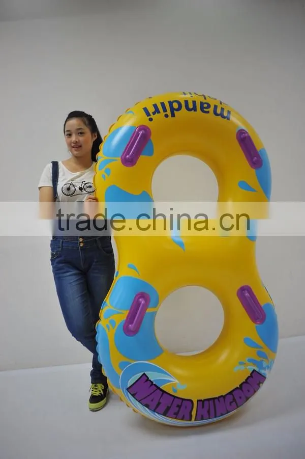 Inflatble double water tube ring adult swimming ring for water park