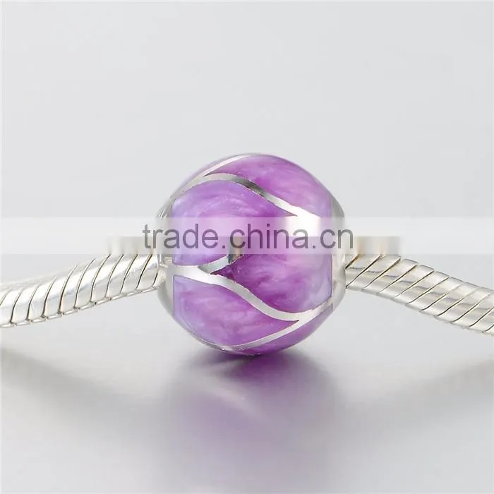 2016 New Fashion Soft Purple Color Enamel Charms Wholesale