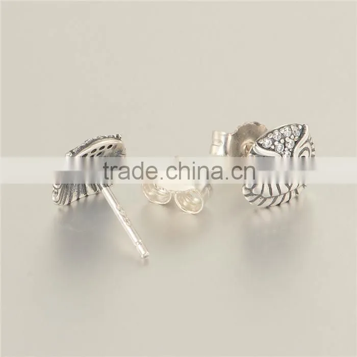 ER1016 Wholesale Solid 925 Sterling Silver Owl Earrings For women jewelry