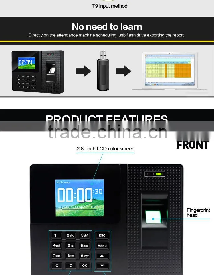 Finger print scanner for time attendance tcp/ip