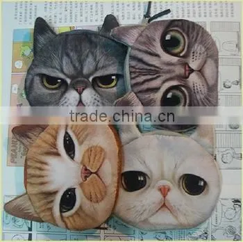 Wholesale Cheap Zipper Custom Animal Shape mini Coin Purse ,plush coin bag