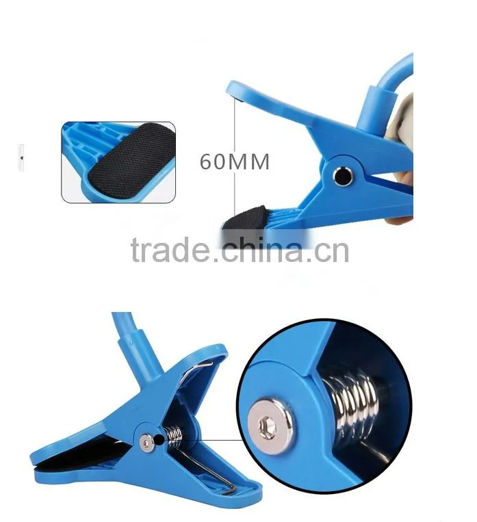 Mobile phone holder flexible phone holder phone clip cellphone holder with big clamp of 120mm