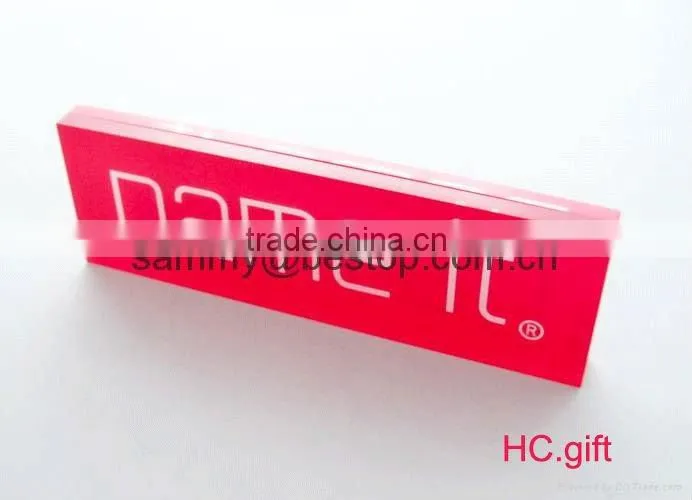 colored acrylic block