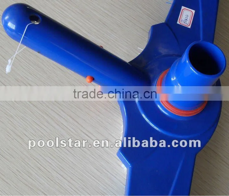 Deluxe Pool Vacuum Brush w/ Swivel and EZ-Cip P1424, Best Quality Wall Brush, Colored Cleaning Brush