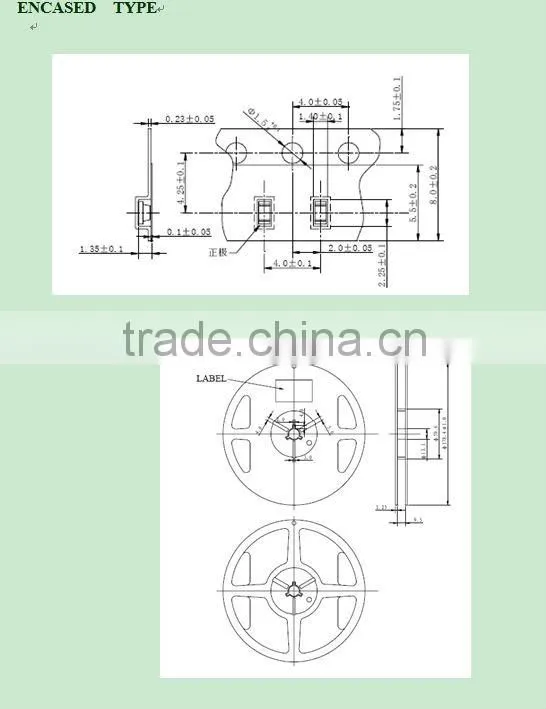 0.06W 515-535nm 464-476nm bule 0805 smd led specifications