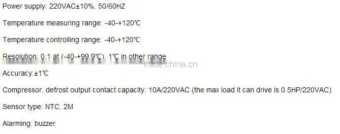 NEW Thermostat ETC-200+,overtemperature alarm, cooling and heating function model, frost regularly