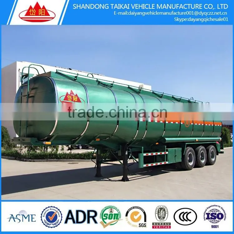 China factory direct sale fuel tanker trailer dimension, High capacity oil tank semi trailer price