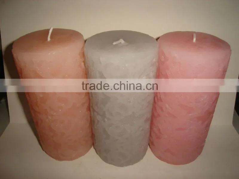 Cheap Wholesale Home Decorative High Quanlity art pillar candle Wedding candle wax