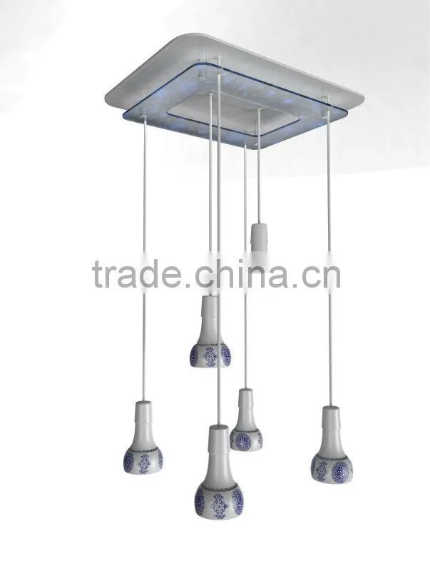 LED crafts,led droplight LED ceramic bulb,ceramic holder ,indoor droplight rectangular top