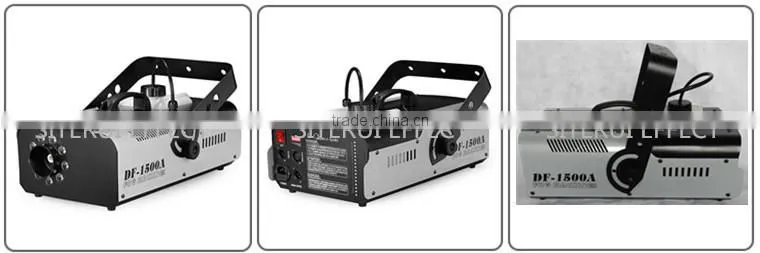 dj stage /disco DMX512 1500W LED fogger machine fog machine with 9pcs 3in1 led lamps