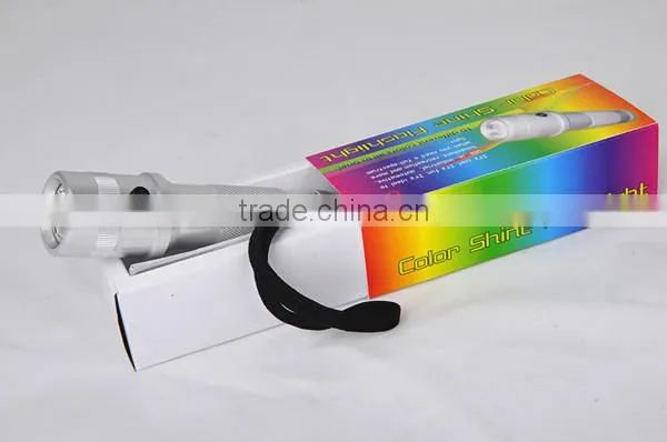 Special gift Edison AAA battery 3W high power color changing RGB led flashlight