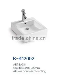 bathroom 650mm ceramic big size counter top wash hand basin