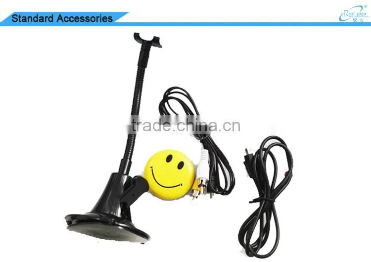 Yellow mini DV recorder smiley face hidden car dvr camera