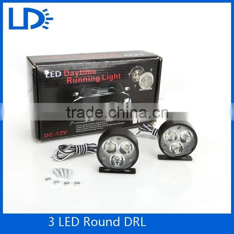 motercycle DRL LED truck backup lamp waterproof universal car round reversing light