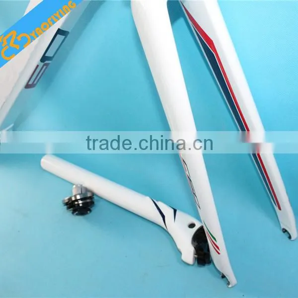 2015 chinese popular style carbon road bike frame for sale including frmae fork seatpost headsets clamp color white