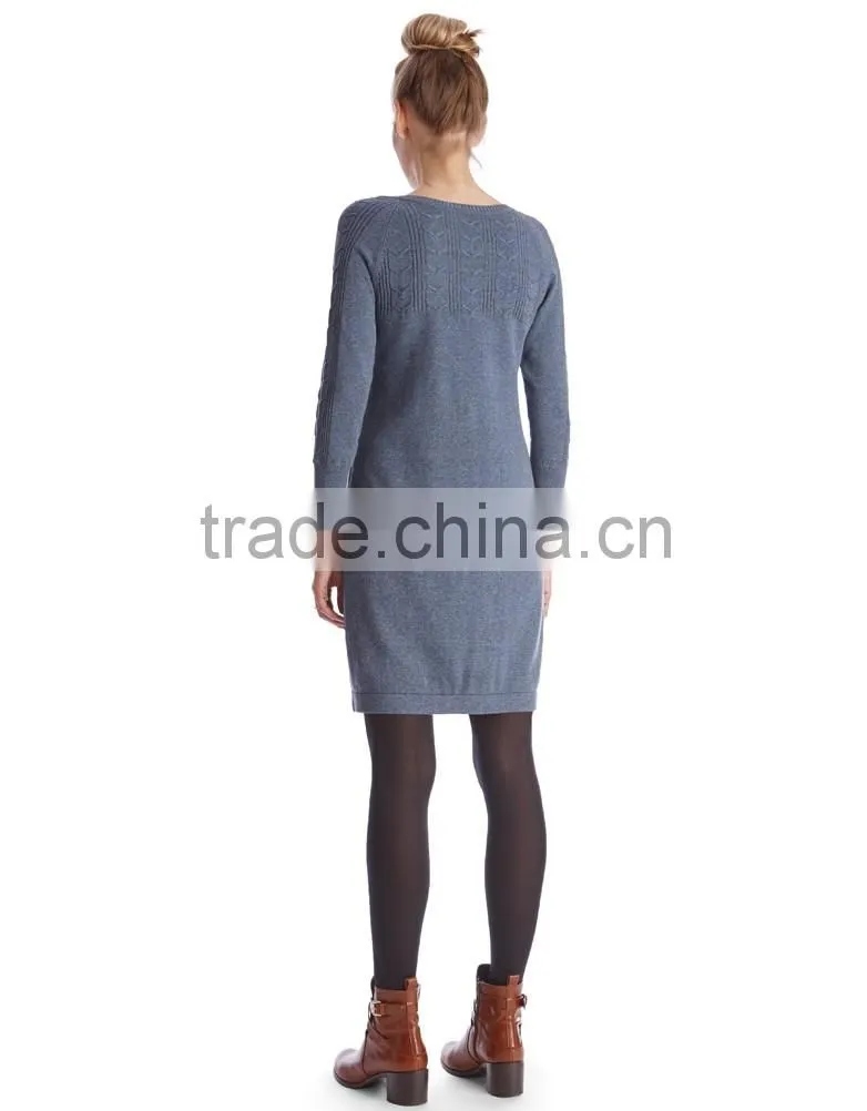 Knitted Long Sleeve Maternity Dresses for Office Fashion Style
