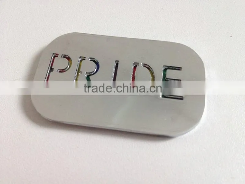 Wholesale gay pride metal dog tag, rainbow metal necklace for gift