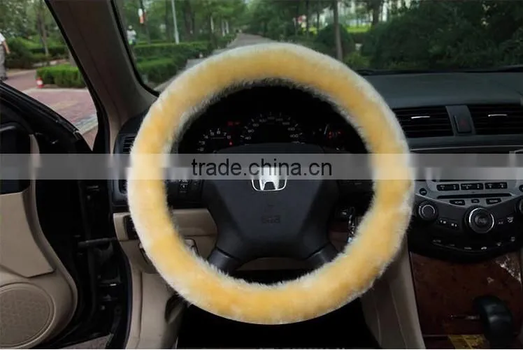 Hot sell !! Automobile steering wheel covers with 5 different colours black,grey,beige,red,khaki