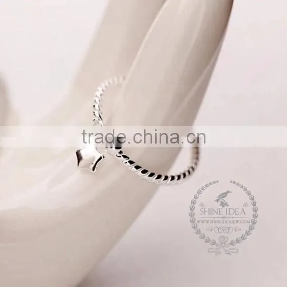 925 sterling solid silver kawaii lucky star adjustable ring fashion women ring jewelry supplies 6260549