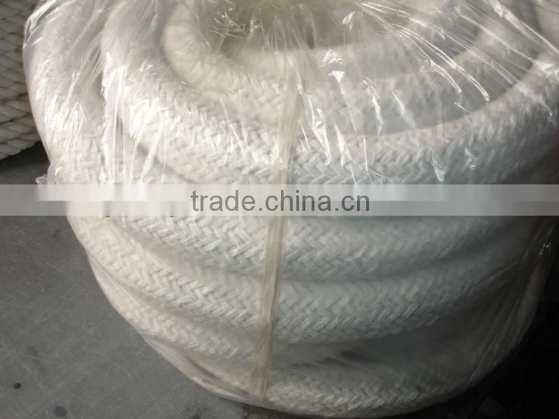 ceramic fiber round braided rope with glass fiber