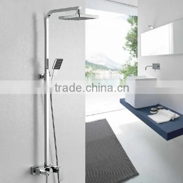 bath shower set wall mounted brass shower faucet, kaiping waterfall shower for washing adult & child