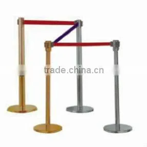 portable steel Security Crowd Control Stanchions Queue Way Barriers Posts with one Belt