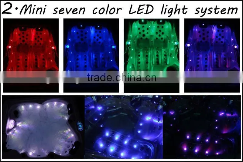 Headrest pillow color led light spa pool