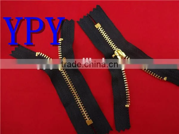 gold teeth metal zipper ,custom zipper pulls