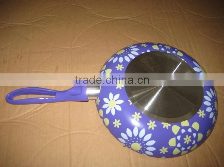flower decorated frypan